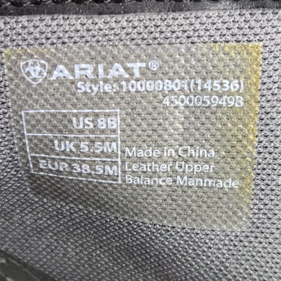 Ariat Scout Paddock Boots Womens 8 B Black Leather Outdoor Equestrian Gorpcore - Picture 12 of 12